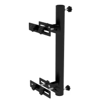 Outsunny Patio Umbrella Holder Stand for Deck Railing, Umbrella Deck Mount Bracket with Adjustable Clamps, Black(m-1)