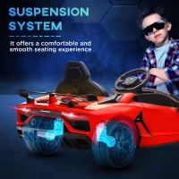 Aosom Lamborghini Licensed Kids Ride on Car w/ Easy Transport, Red(m-8)