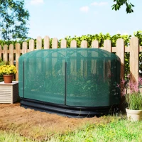 Outsunny Galvanized Raised Garden Bed Kit with Self Watering System, Oval Outdoor Planter Garden Boxes, 6x3ft, Dark Gray(m-9)