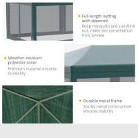 Outsunny 20' x 10' Outdoor Party Tent Gazebo Wedding Canopy with Removable Mesh Sidewalls, Green(m-7)