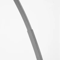 HOMCOM Arched Floor Lamp, Modern Standing Lamp with Foot Switch & Metal Base, Corner Reading Lamps Tall Pole Light for Office Bedroom Living Room, White(m-10)