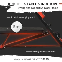 Soozier Adjustable Hyper Extension Dumbbell Weight Bench, Foam Leg Holders, Exercise Abs, Arms, Core, Strength Workout Station for Home Gym, Red(m-7)