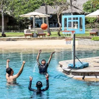 Soozier Poolside Basketball Hoop Stand, Red(m-2)