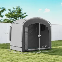 Outsunny Bike Storage Shed Tent, Portable and Waterproof with 210D Oxford Fabric and Carry Bag for 3-4 Bicycles, Dark Gray(m-3)