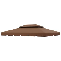 Outsunny Model 84C-101 or 84C-144 13' x 10' Gazebo Replacement Canopy, Gazebo Top with Double Vented Roof (TOP ONLY), Coffee(m-11)