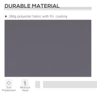 Outsunny 12' x 10' Manual Retractable Awning Outdoor Sunshade Shelter with Adjustable & Versatile Design(m-4)