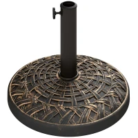 Outsunny 19" Patio Umbrella Base, 26 lbs Concrete Heavy Duty Umbrella Stand, Round Patio Umbrella Holder(m-1)