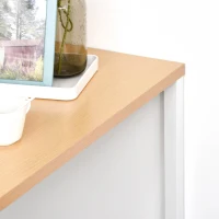 HOMCOM Modern Bar Table Counter Height Dining Table with 3 Storage Shelves for Kitchen, Dining Room, Living Room, White(m-9)