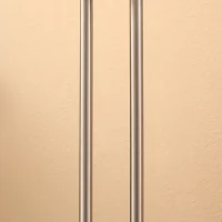 HOMCOM Modern LED 2 Light Floor Lamp, Tall Standing Lamp with Rotatable Ring Light and Height Adjustable Side Light for Living Room or Bedroom, Silver(m-12)