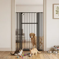 PawHut 55" Extra Tall Pet Gate 30-41" Wide Adjustable Baby Gate Pressure Mounted for Doorways, Hallways, Stairs(m-8)
