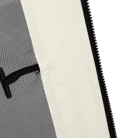Outsunny Replacement Mosquito Netting for Gazebo 10' x 12' Black Screen Walls for Canopy with Zippers, White(m-6)