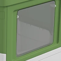 PawHut Top Entry Enclosed Kitty Litter Box with Scoop, Tray, Front Entry, Large Space, Foldable, Portable, Dark Green(m-11)