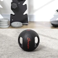 Soozier Medicine Ball with Handles, 18 lbs. Weighted Ball for Exercise, Med Ball for Abs, Core, Strength Training, Balance Training(m-10)