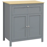 HOMCOM Sideboard Cabinet, Buffet Table with Drawer, Double Door Cupboard and Adjustable Shelf for Living Room, Entryway, Grey(m-9)