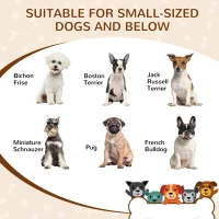 PawHut Cottage Design Small Dog House Indoor with Roomy Interior, Cute Wooden Pet Homee with Windows, Lockable Door with Bone Shape, for Small Sized Dog, Oak(m-7)
