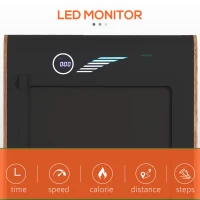 Soozier Under Desk Treadmill, 2.5HP Portable Walking Pad with Bluetooth Speaker, Wheels, Remote Control, LED Display, 265 lbs. Weight Capacity, for Home Gym Office, Wood Look(m-5)