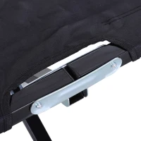Outsunny 2 Person Folding Camping Cot for Adults, 50" Extra Wide Outdoor Portable Sleeping Cot with Carry Bag, Elevated Camping Bed, Beach Hiking, Black(m-9)