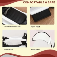 Aosom Mercedes-Benz G350 Licensed Push Car, 3-in-1 Toddler Sliding Car with Horn, Steering, Foot Rest, Seat Storage, White(m-7)