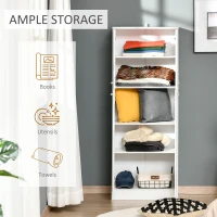 HOMCOM 61" Pantry Cabinet, Kitchen Pantry Storage Cabinet with 2 Doors and Adjustable Shelves, Freestanding Storage Cabinet(m-5)