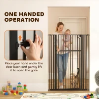 PawHut 55" Extra Tall Pet Gate 30-41" Wide Adjustable Baby Gate Pressure Mounted for Doorways, Hallways, Stairs(m-6)