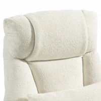 HOMCOM Office Chair, 400 lbs Heavy Duty Linen Computer Desk Chair with Lumbar Support, Wide Seat, Spring Cushion, Cream White(m-10)