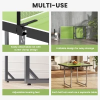 Soozier 6x3 ft Compact Midsize Table Tennis Table Multi-Use Family Ping-pong Table Free Standing Folding Green(m-6)