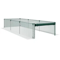 Outsunny 12' x 4' Plant Protection Cage with Zipper Roll-Up Door, Plant Protector from Animals with Galvanised Steel Frame(m-9)
