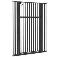 PawHut 55" Extra Tall Pet Gate 30-41" Wide Adjustable Baby Gate Pressure Mounted for Doorways, Hallways, Stairs(m-2)