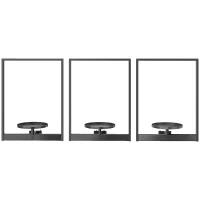 Outsunny 3 Pack Wall Planters for Indoor Plants, Wall-Mounted Metal Plant Stand Shelves, Picture Frame Wall Decor Hanger(m-2)