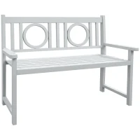 Outsunny 47" Outdoor Wooden Bench, 2-Seater Garden Bench, Fir Wood, For Garden, Poolside, Deck(m-2)