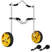 Soozier Alumnium Kayak Cart Dolly, Kayak Wheels with Adjustable Height and Width, for Kayaks, Canoes, Paddleboards(m-9)