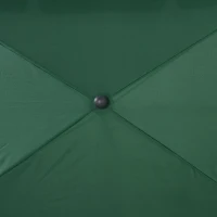 Outsunny 6.5x4ft Rectangle Patio Umbrella Aluminum Tilt Adjustable Garden Parasol Sun Shade Outdoor Canopy Green(m-14)