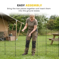 PawHut Foldable Metal Exercise Dog Playpen, Expandable Pet Fence for Small & Medium Dogs, 20" x 32", 8 Panels, Black(m-7)