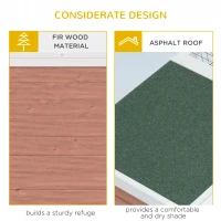PawHut 64" Outdoor Rabbit Hutch Playpen, Wooden Tortoise House Habitat, Bunny Cage with Run and Enclosed Cover, for Rabbits, Chickens, Ducks, Indoor, Brown(m-6)