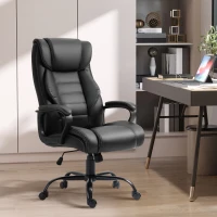Vinsetto Massage Office Chair, High Back Executive Office Chair with 6-Point Vibration, Timer, Adjustable Height, Swivel Seat and Rocking Function, Black(m-8)