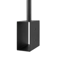 Outsunny DIY Firewood Rack with Customisable Width, Heavy Duty Steel Log Store Indoors, Log Storage Bracket Holder, Black(m-11)