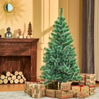 HOMCOM 5FT Indoor Christmas Tree Artificial Decoration Xmas Gift with Metal Stand 416 Tips(m-1)