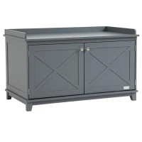 PawHut Cat Litter Box Furniture with Large Hidden Storage(m-14)