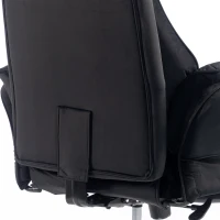 HOMCOM Cross Legged Office Chair with Footrest, 396 lbs Reclining Computer Desk Chair with High Back, Flip-up Armrests, Black(m-12)