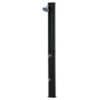 Outsunny 7ft Outdoor Solar Heated Shower with 360 Rotating Shower Head, Foot Shower Faucet, Temperature and Pressure Adjustable, Holds 9.2 Gallons for Backyard Pool(m-11)