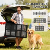PawHut Dog Car Ramp, 75" x 20" Extra Long and Wide, Non-Slip Surface, Folding Portable Pet Ramp for Large, Small & Senior Dogs(m-7)