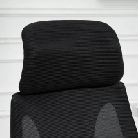 Vinsetto Ergonomic Home Office Mesh Desk Chairs, Computer Task Chair with Massage Lumbar Cushion, Adjustable Seat & Headrest, Rocking Function, Black(m-9)