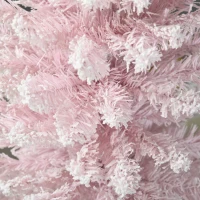 HOMCOM 5' Decorated Christmas Tree Snow Flocked Artificial Christmas Tree with Pencil Shape, Realistic Branches, Pink(m-9)