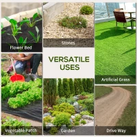 Outsunny 6.5ft x 164ft Weed Barrier, Landscape Fabric, for Greenhouse Yard Garden Weed Control, Heavy-Duty & Easy Setup, 2oz(m-7)