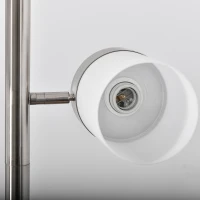 HOMCOM Modern Floor Lamp, Standing Lamp with 3 Rotating Lights for Living Room, Bedroom, Office, Silver(m-11)