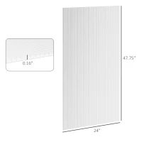 Outsunny 14 Pieces Twin-Wall Polycarbonate Panels Waterproof UV Protected Polycarbonate Greenhouse Panels, 4' x 2' x 0.16", Clear(m-3)