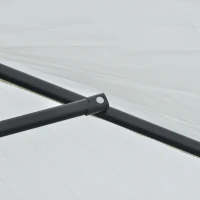Outsunny Patio Sun Umbrella, Outdoor Parasol with 6 Ribs, Cream White(m-10)