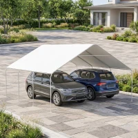 Outsunny 19' x 19.5' Carport, Portable Garage and Patio Canopy Tent, Anti-UV Cover for Car, Truck, Boat, Catering, Wedding(m-10)