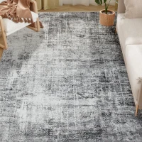 HOMCOM Area Rug for Living Room 9x12, Modern Abstract Machine Washable Rug, Non-Slip Carpet for Bedroom, Dining Room, Grey(m-11)