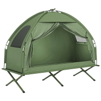 Outsunny Camping Tent Cot, Single Folding Off-Ground Bed